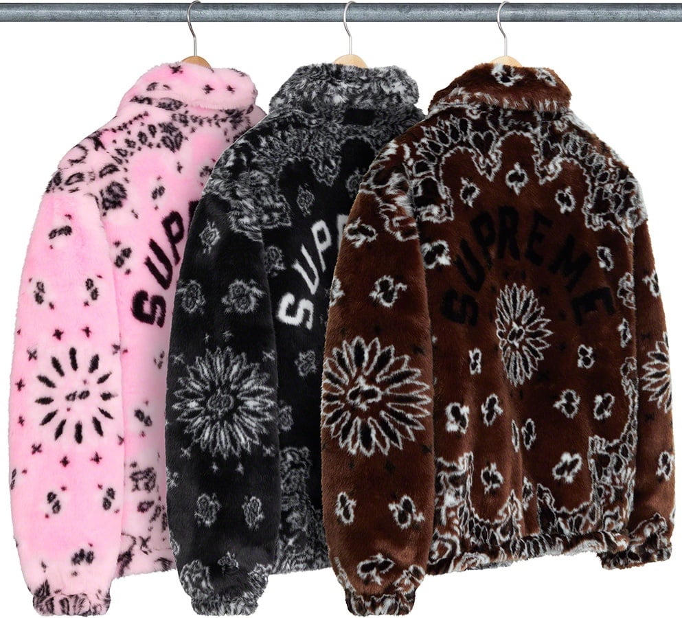 Bandana Faux Fur Bomber Jacket view 21